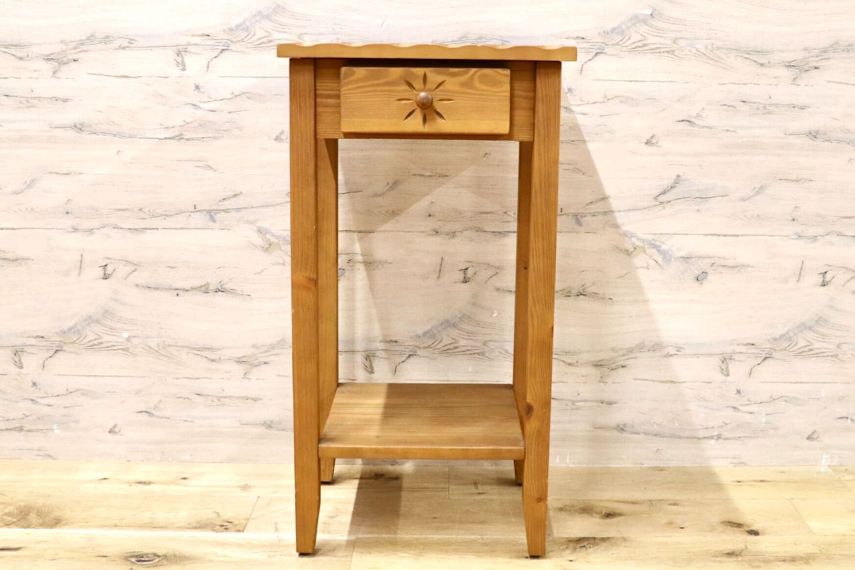 A444◇昭和レトロ サイドテーブル 飾り棚 花台