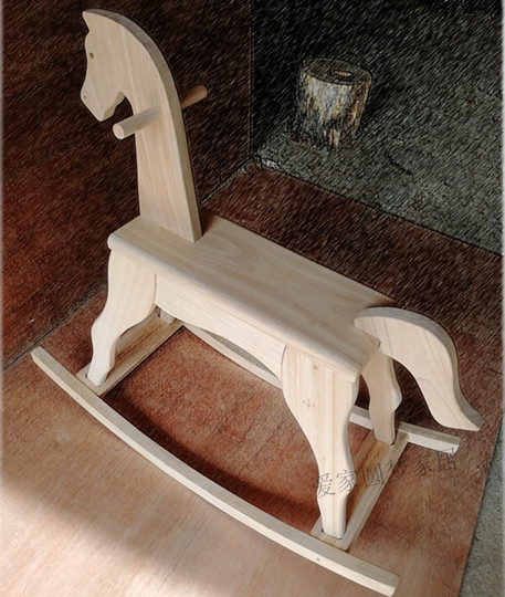 大人用ロッキングホース - 無垢材、136kgまで対応