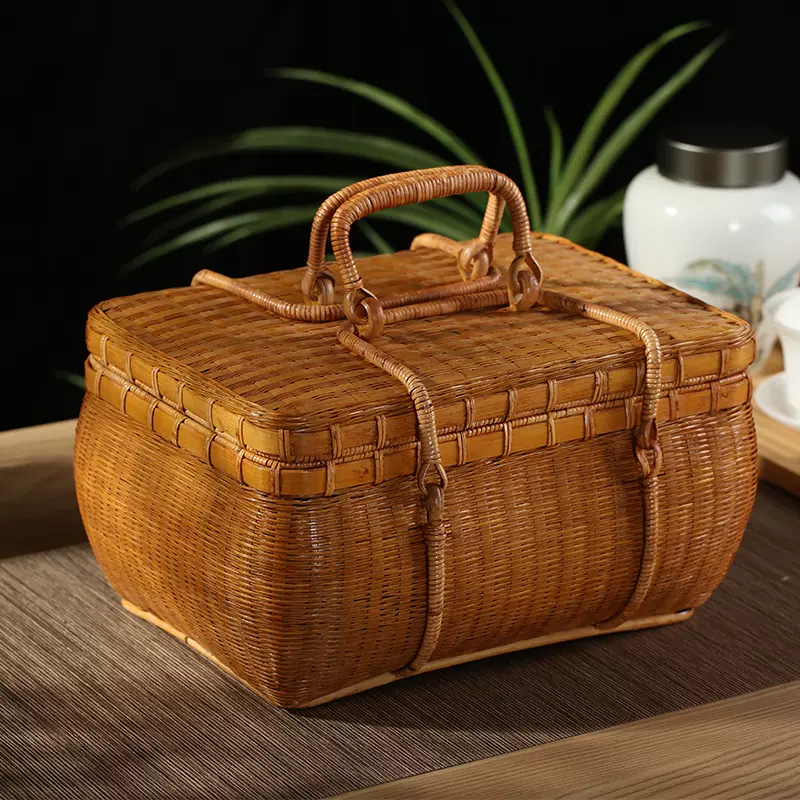 ☆セール☆提籃ていらん籠煎茶茶道具箱竹箱はなし