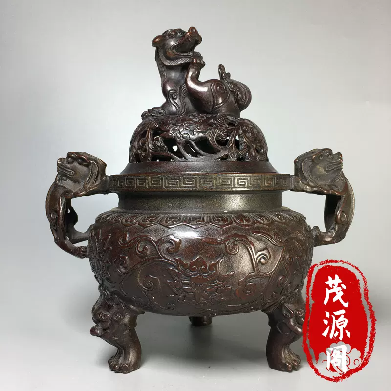 □照雲作 銅製 □古銅□金工家 照雲 造・大型・龍双