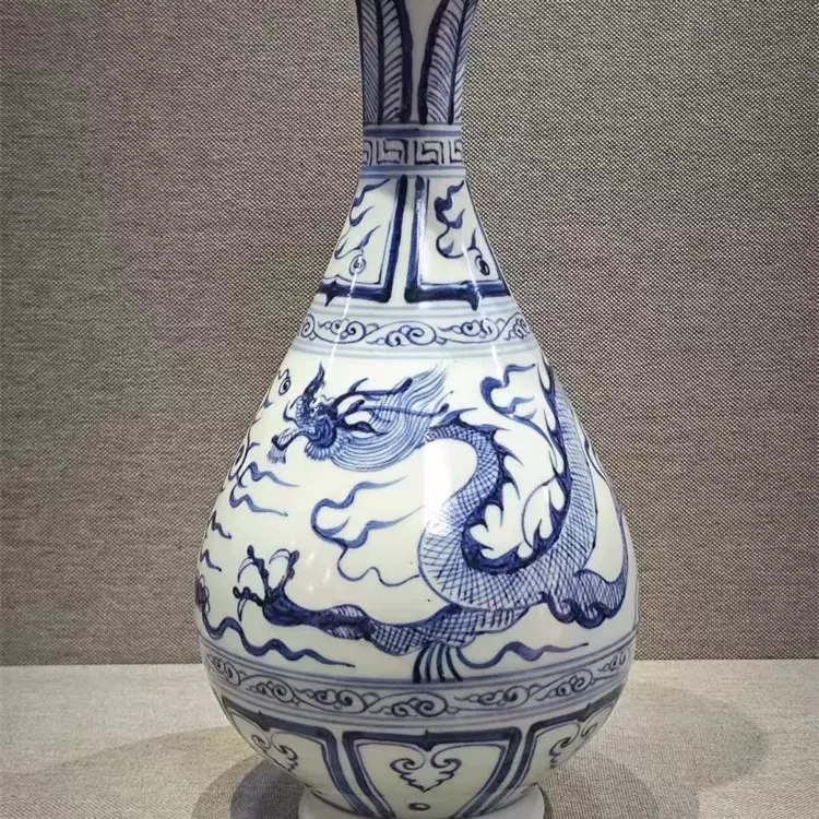 中国美術 古玩 明代 螭龍紋樣 青華染付 小鉢 骨董品 中国美術 古玩