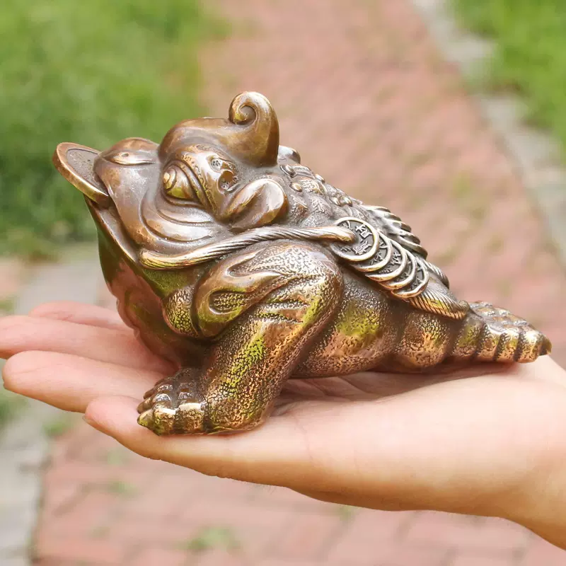 金蟾 置物 銅細工 蟾蜍 蛙 茶寵 装飾品 工芸品 美術品 金