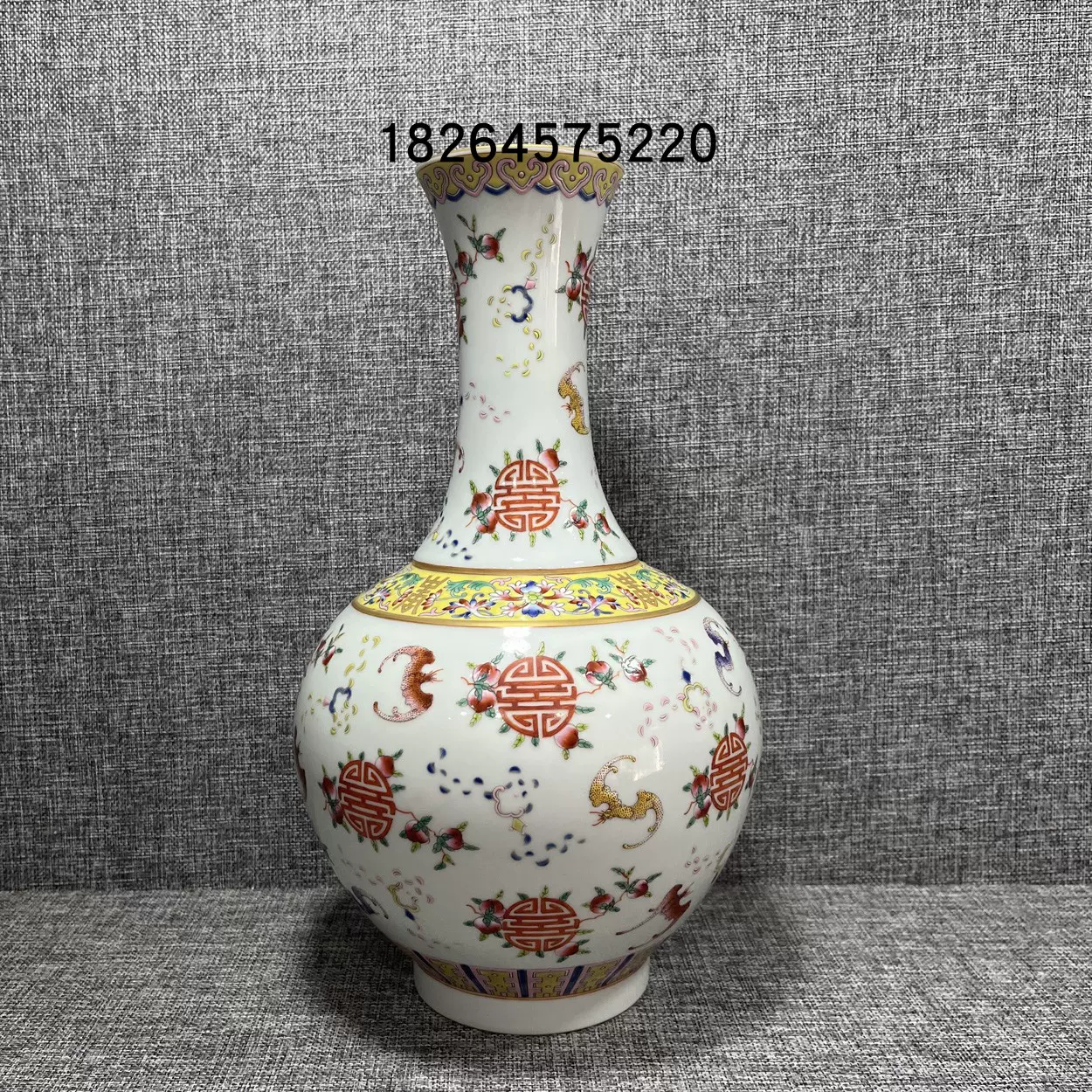 中国美術 古玩 色絵仙人図花瓶 中国美術 古玩 色絵仙人図花瓶 工芸品