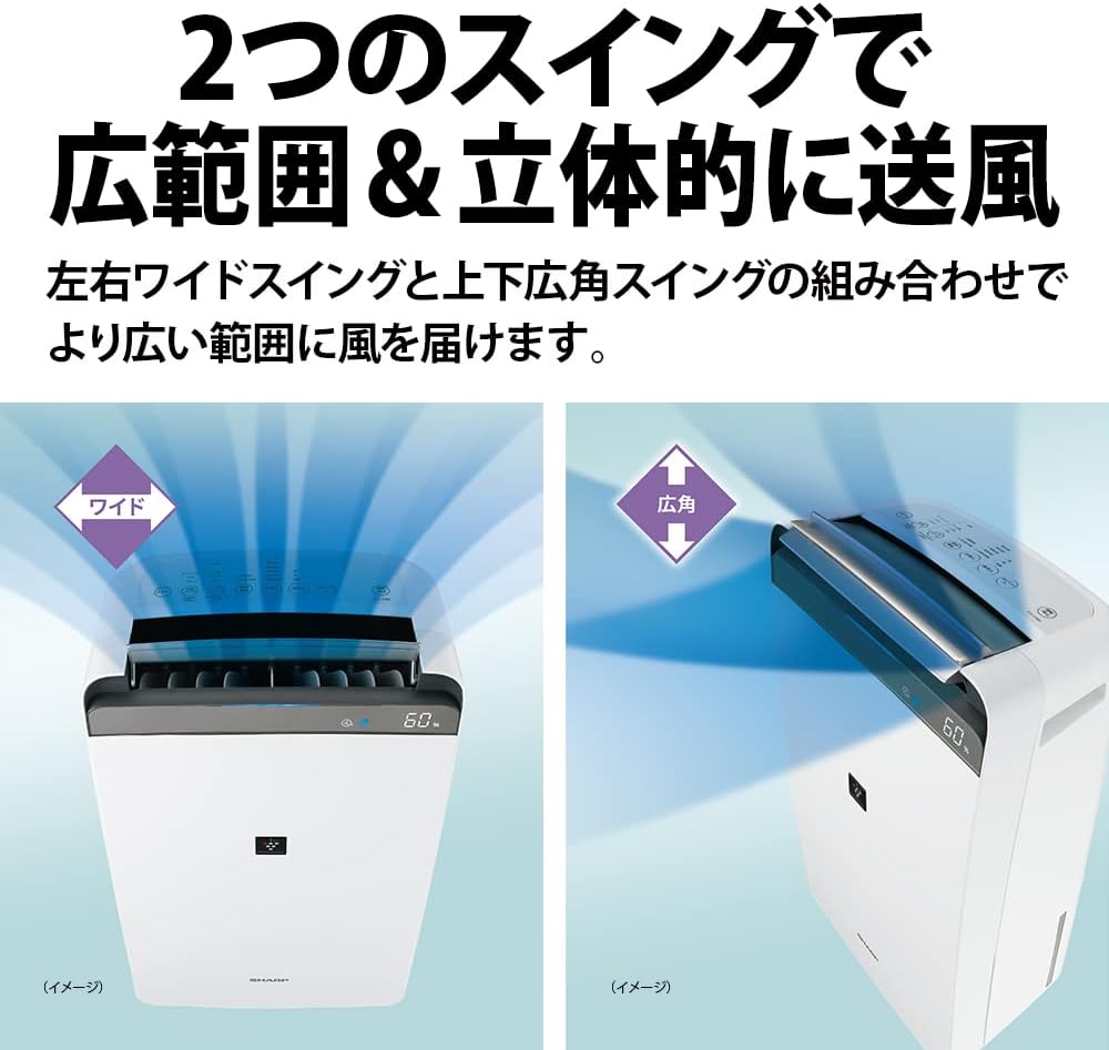 月額6,980円レンタルプラン：シャープ 衣類乾燥除湿機 CV-P180-W