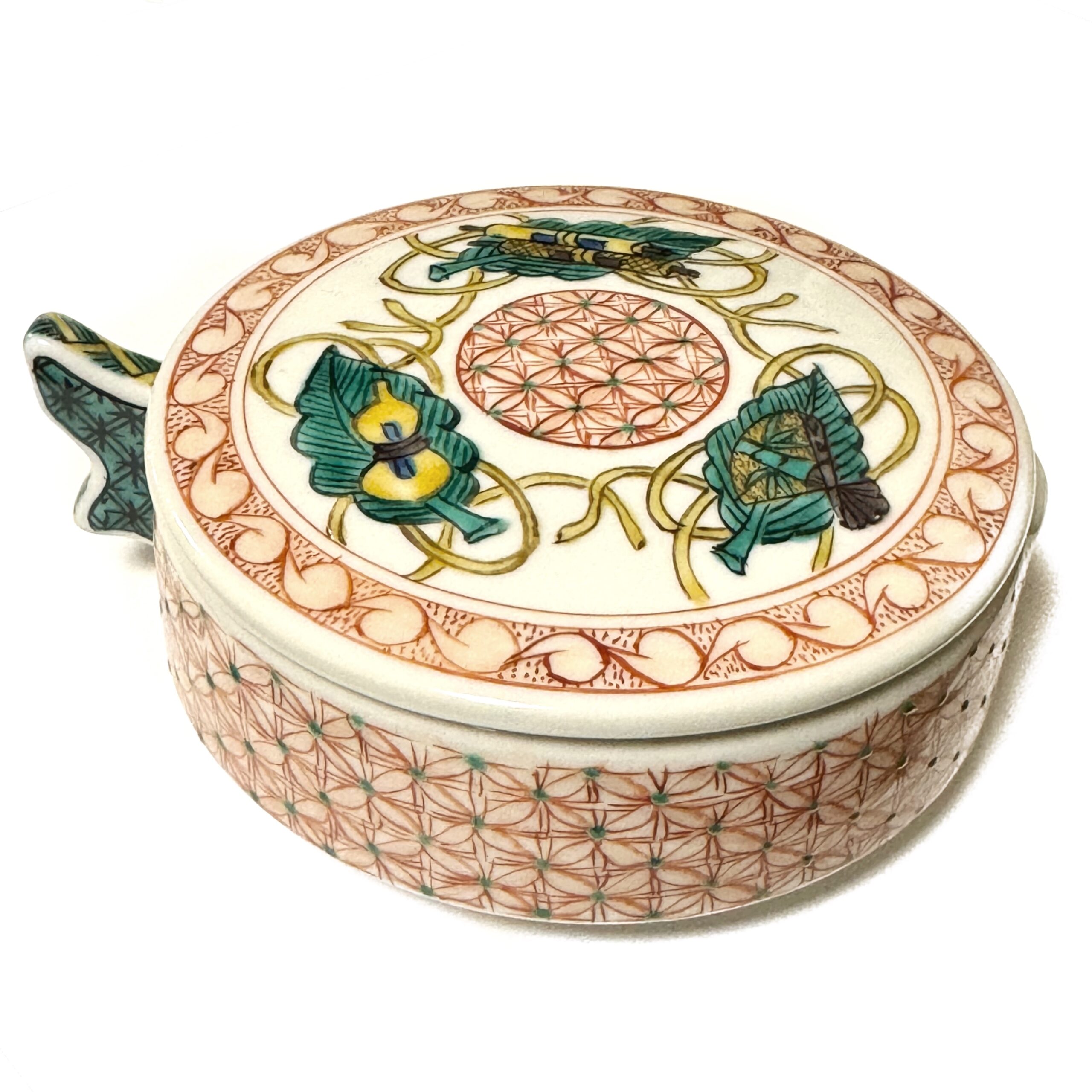 江戸中期 油壺 極上品 大型 オランダ古船 金彩赤絵 大明盛化年 江戸