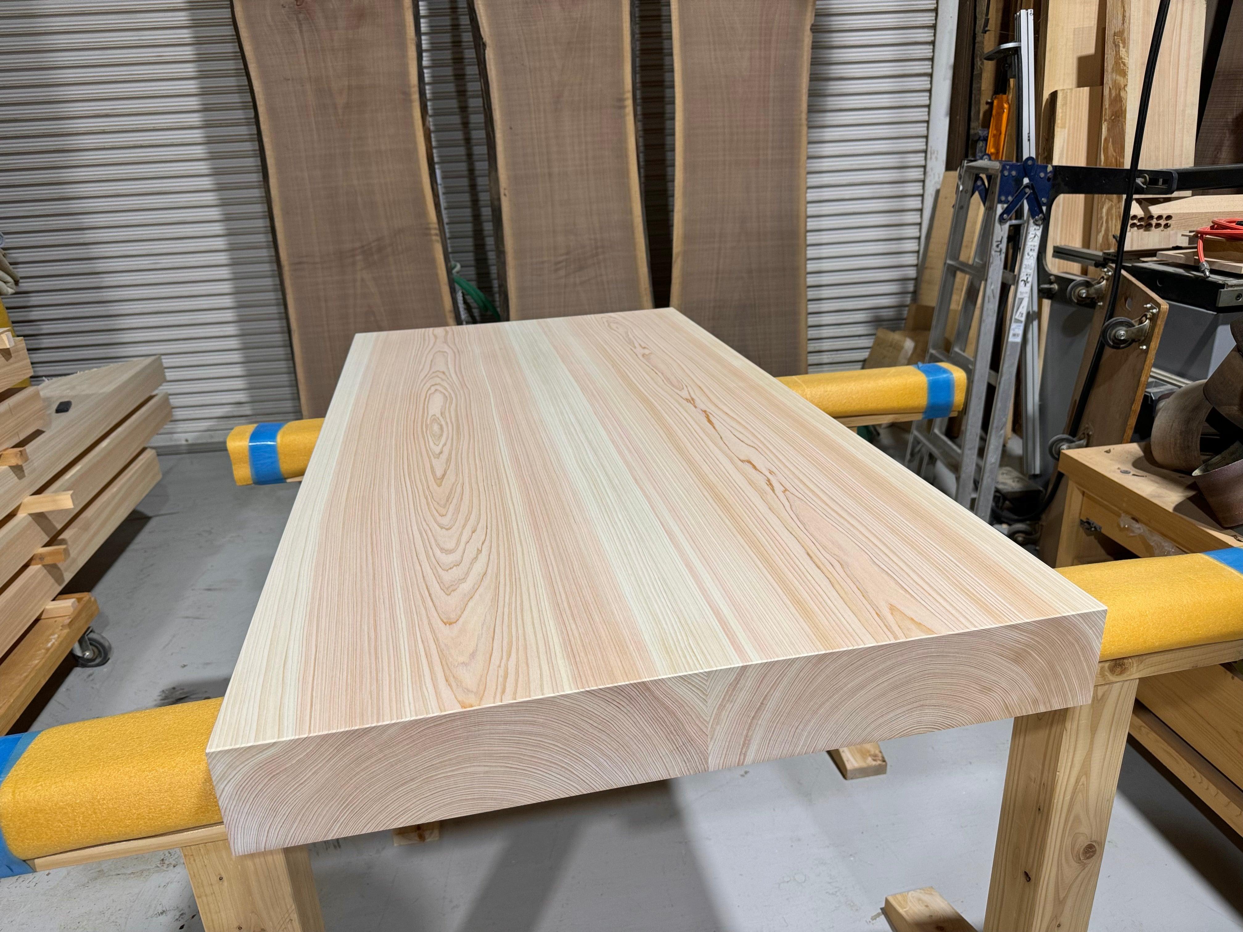 Hinoki solid wood table (custom order) – Hanabusa Hinoki Cypress