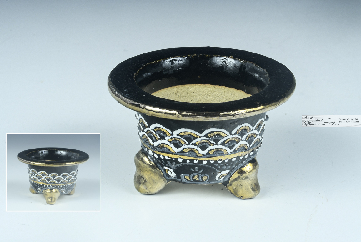 富貴蘭鉢 青磁波千鳥 骨董鉢 蘭鉢 【公式通販】