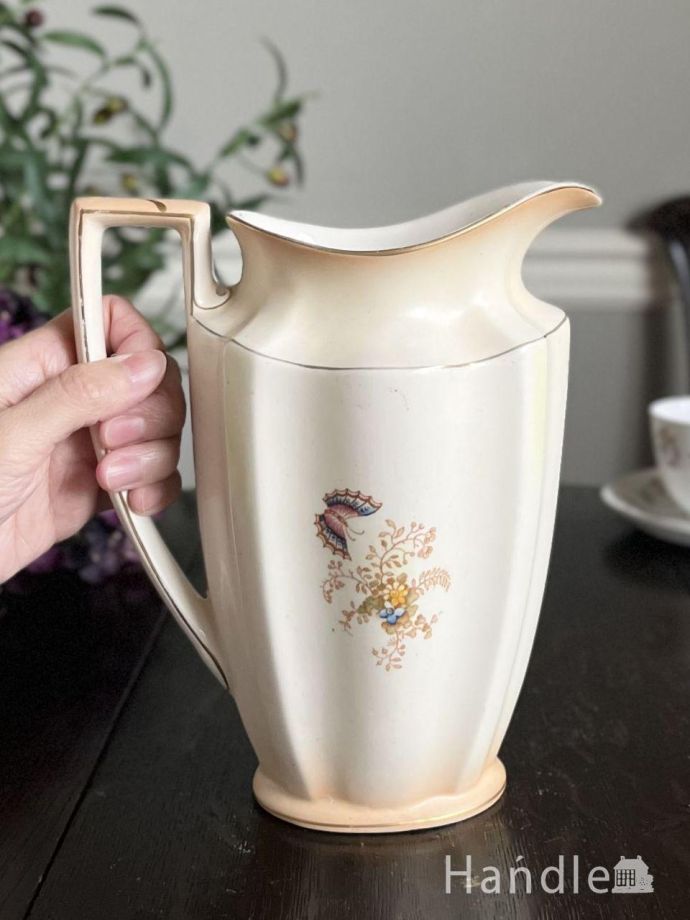 シノワズリスタイルのアンティークジャグ、クラウンデュカル（CROWN