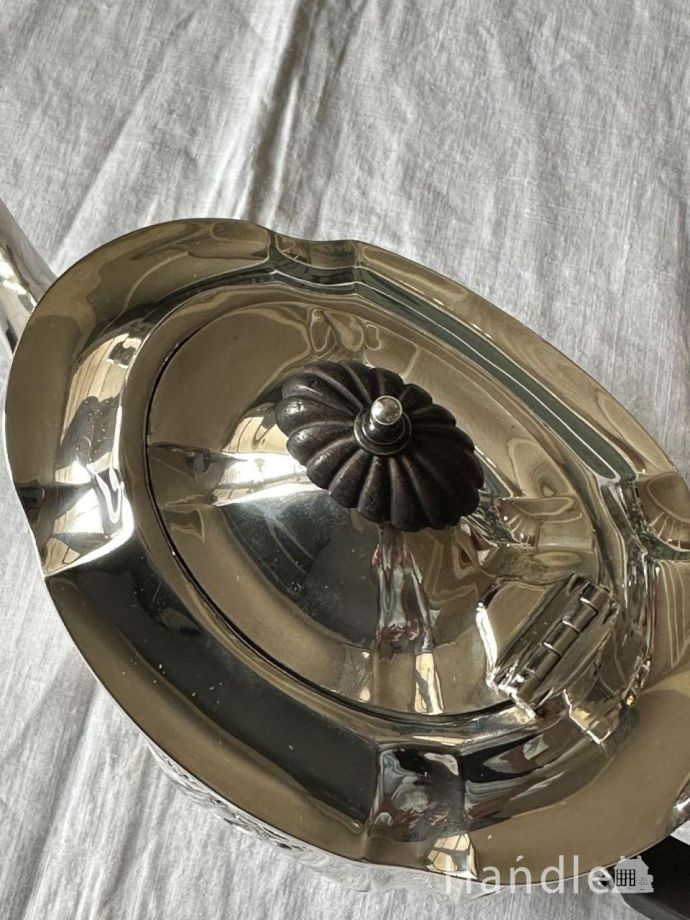 スターリングシルバーのティーセット、英国チェスターのアンティーク銀