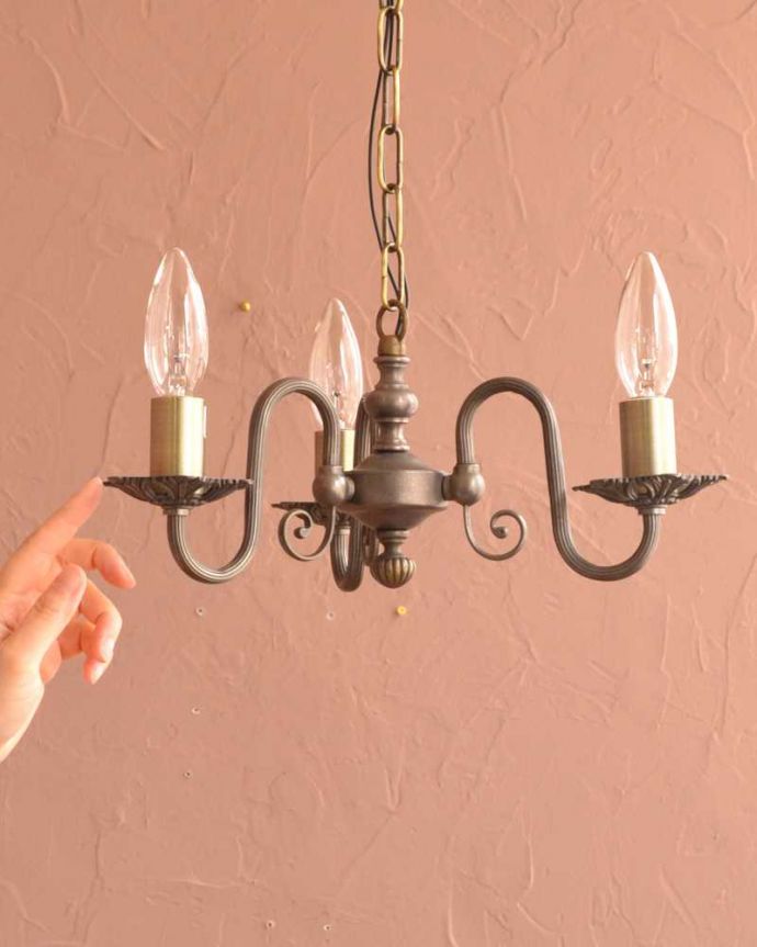 り*ん様 昭和レトロ アンティーク フリル付き 5灯 シャンデリア り*ん