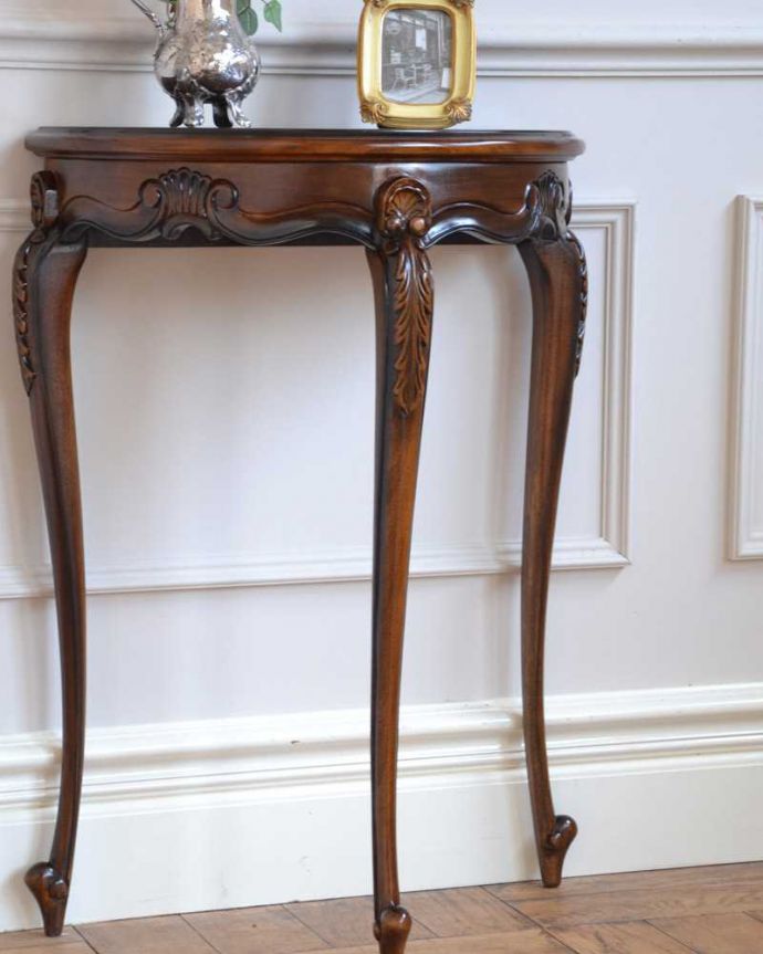 アンティーク風のコンソールテーブル（S）(y-113-f)｜アンティーク風