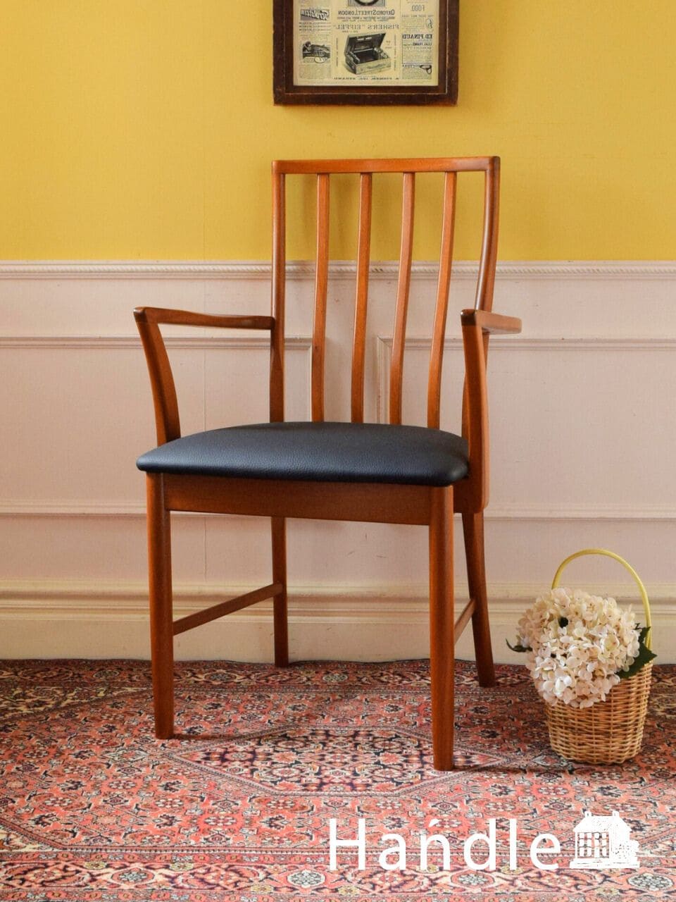 デンマーク製のヴィンテージチェア、チーク材のダイニングチェア(x-400