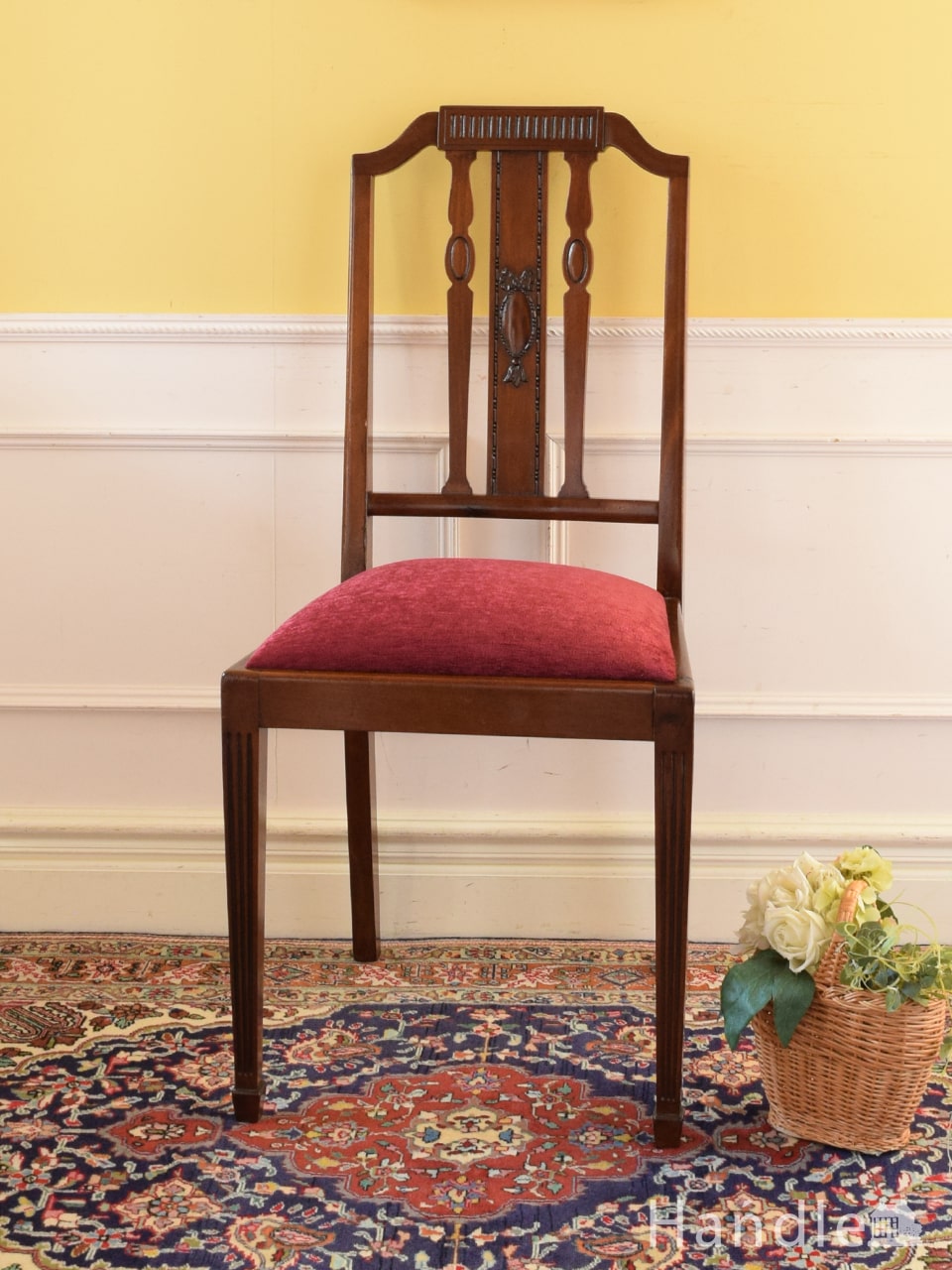 フランスから届いたアンティークの椅子、おしゃれなナポレオンチェア(z