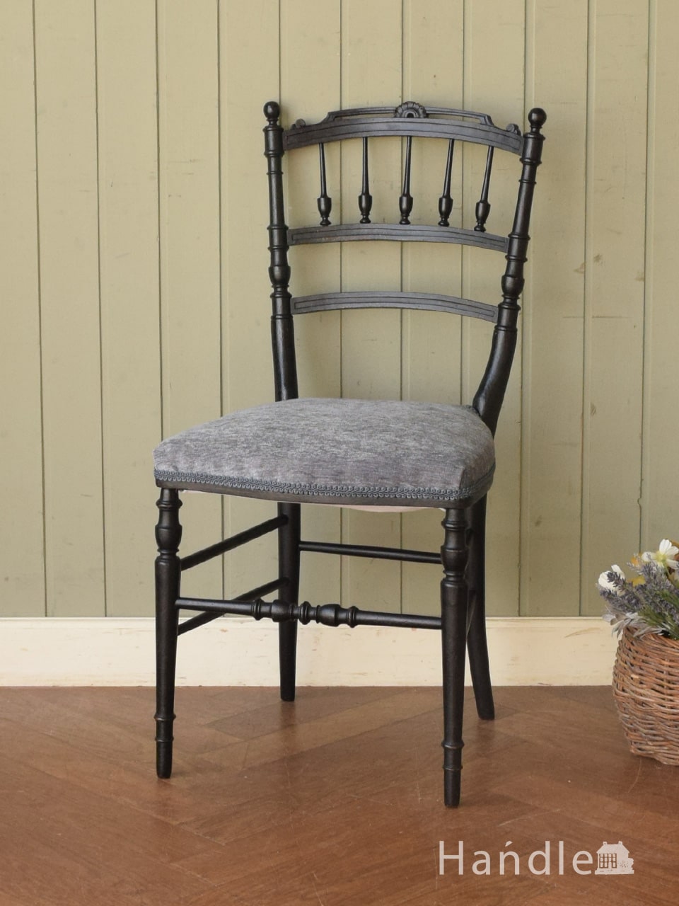 フランスから届いたアンティークの椅子、おしゃれなナポレオンチェア(z