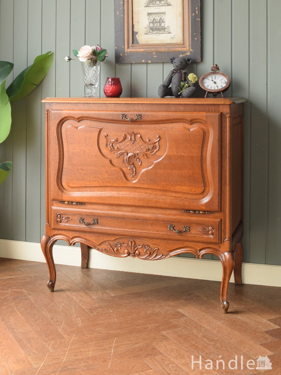 フランスアンティーク木製カップボード/サイドボード/飾り棚