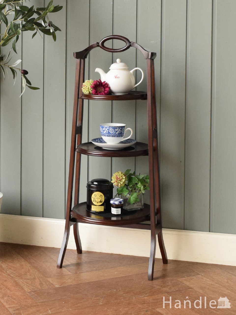 英国アフタヌーンティー用のおしゃれな家具、マホガニー材の