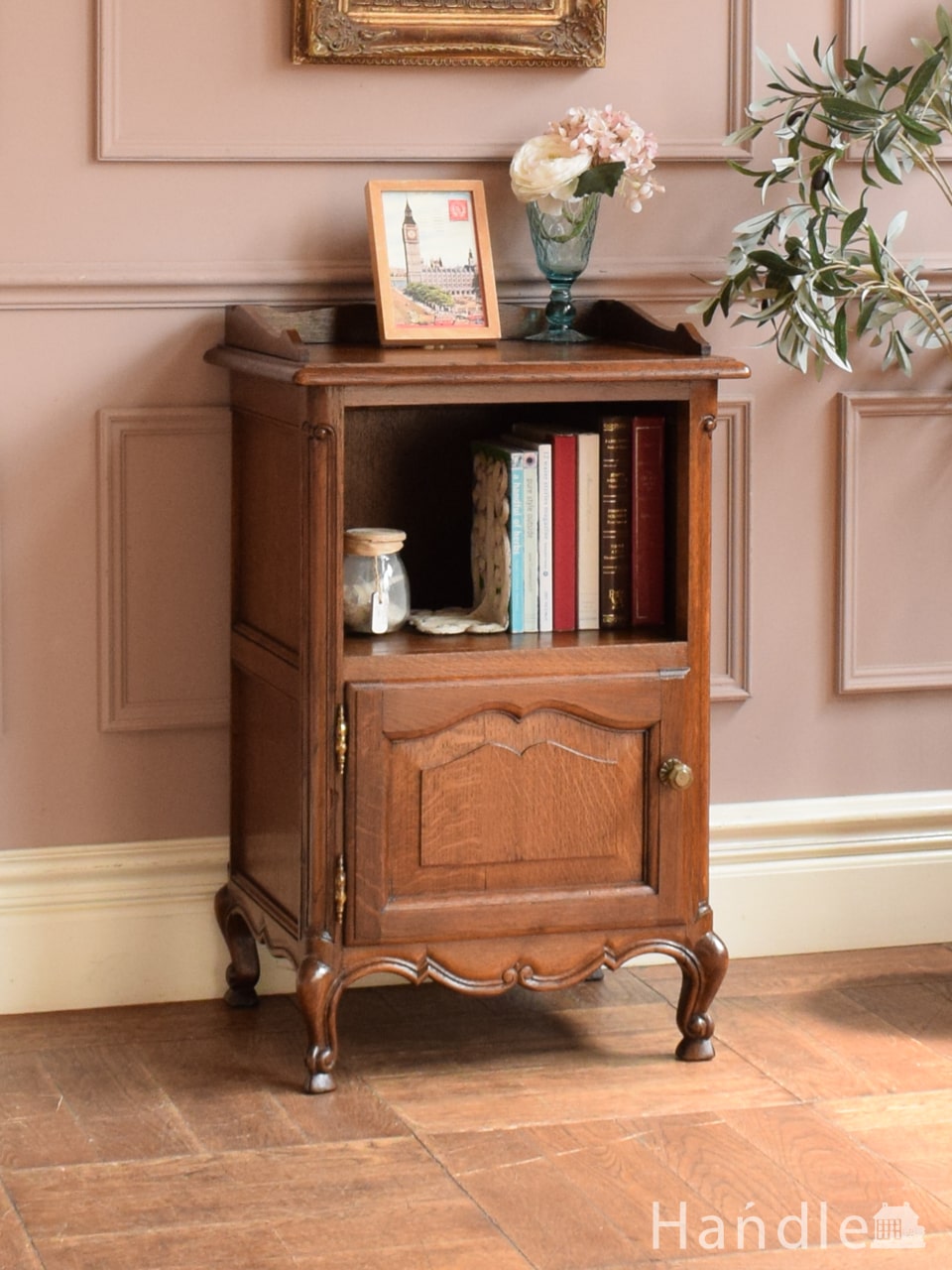 アンティーク 大理石天板 サイドテーブル ナイトテーブル