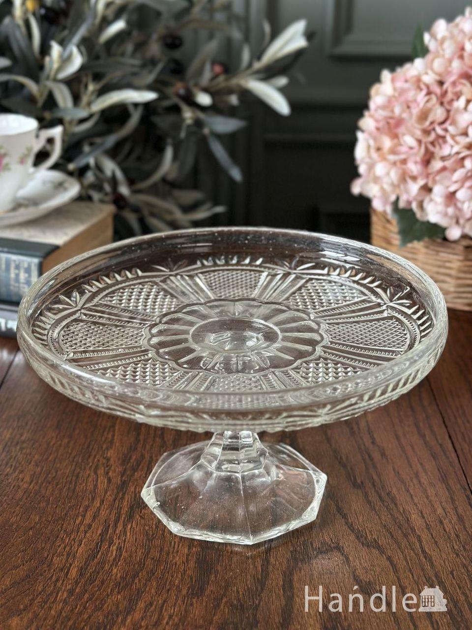 一度は使いたいアンティークプレスドグラスのケーキドーム(pg-3565