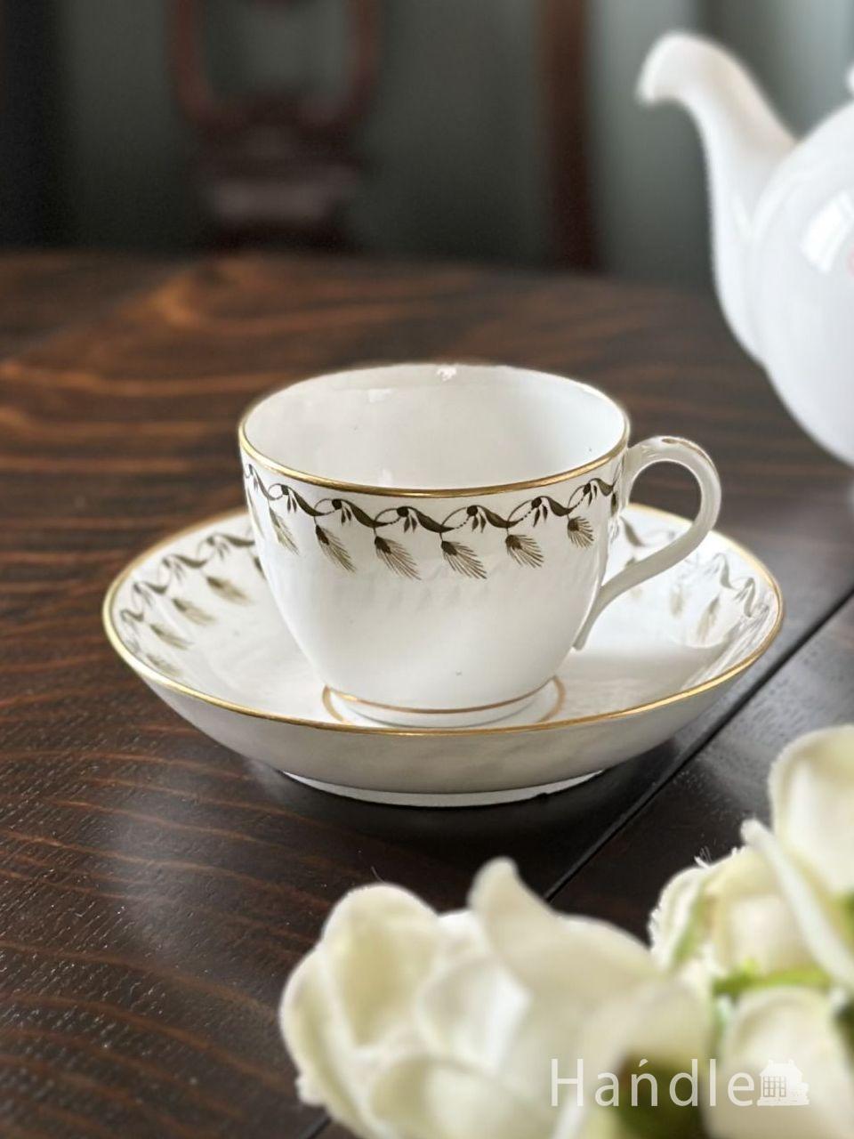 1810年代のアンティークカップ＆ソーサー、英国の名窯コールポートの