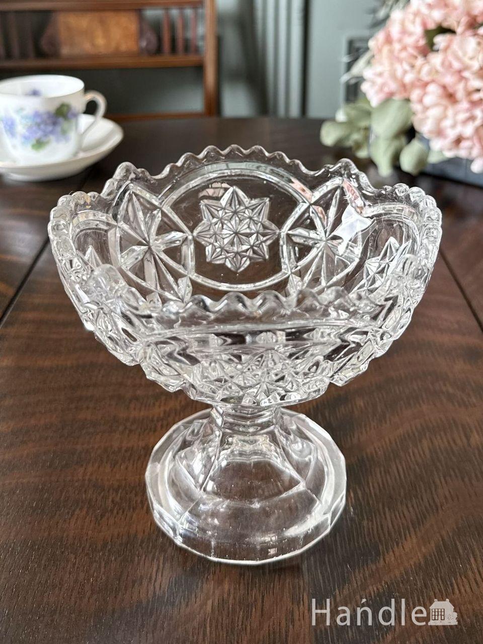 IKI-503 フランスアンティーク ガラス フルーツボウル フラワーベース