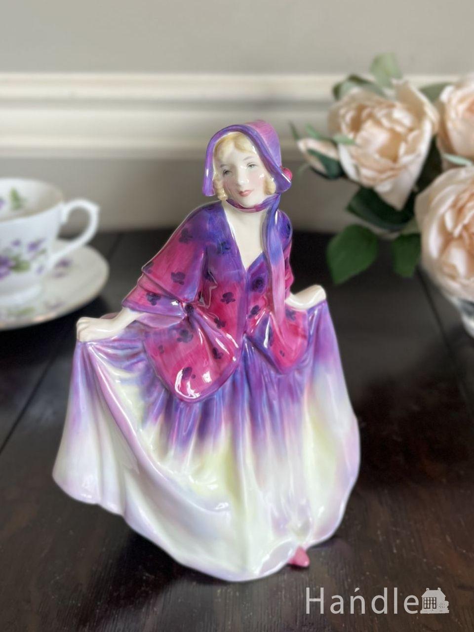 ジノリ アンティーク イタリア製 フィギュリン磁器人形2点セット