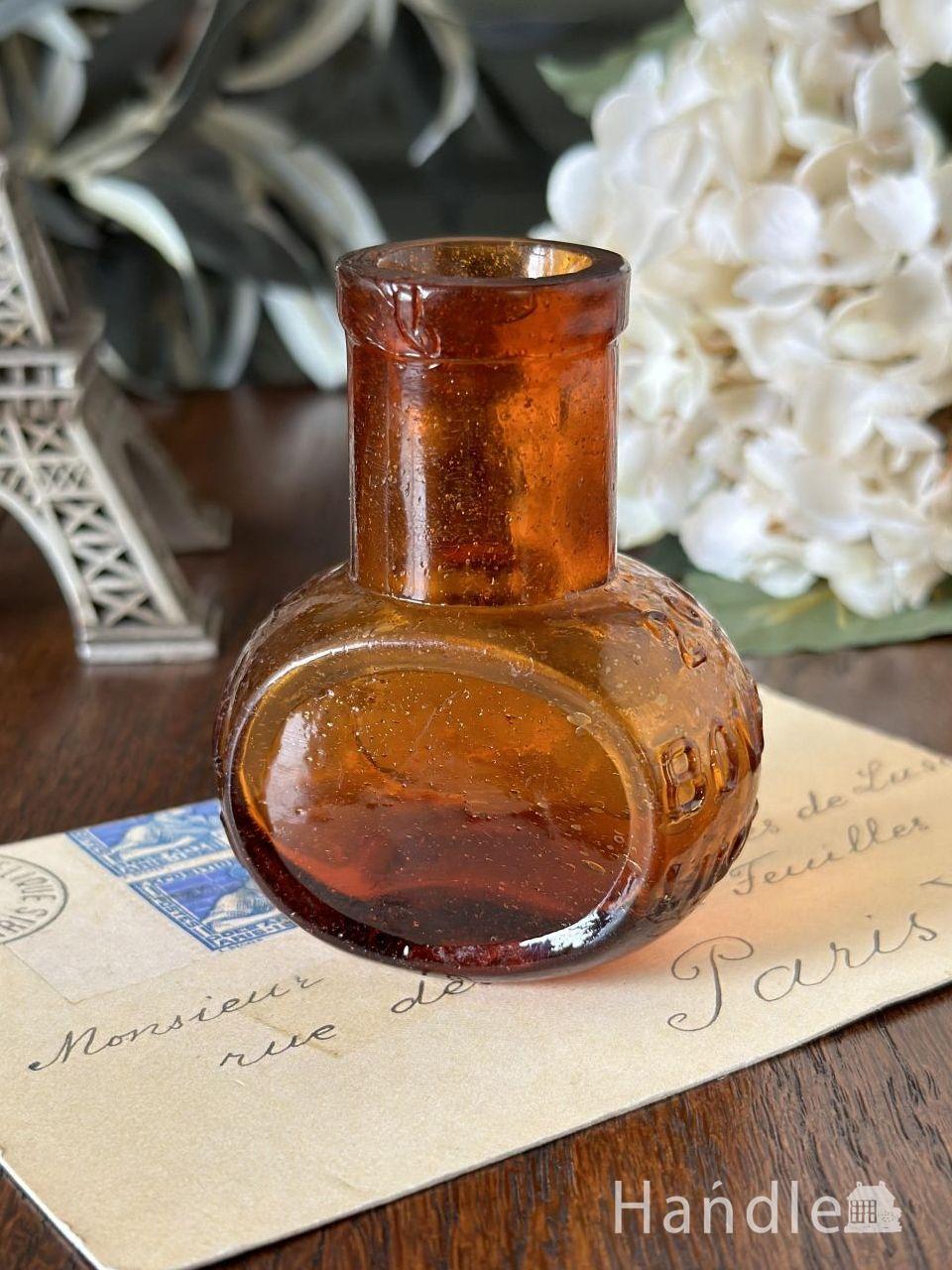 一升瓶 角瓶 金光會社 エンボス 骨董 アンティーク 金色の八角形型