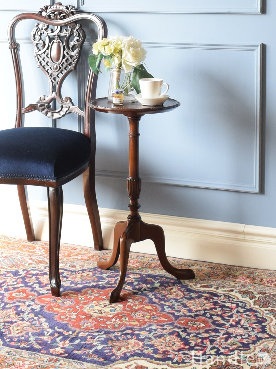 ヴィンテージのおしゃれな六角形テーブル、ガラス天板のG-planコーヒー