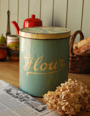 アンティーク フラワー缶 ホーロー アンティーク ホーローフラワー缶