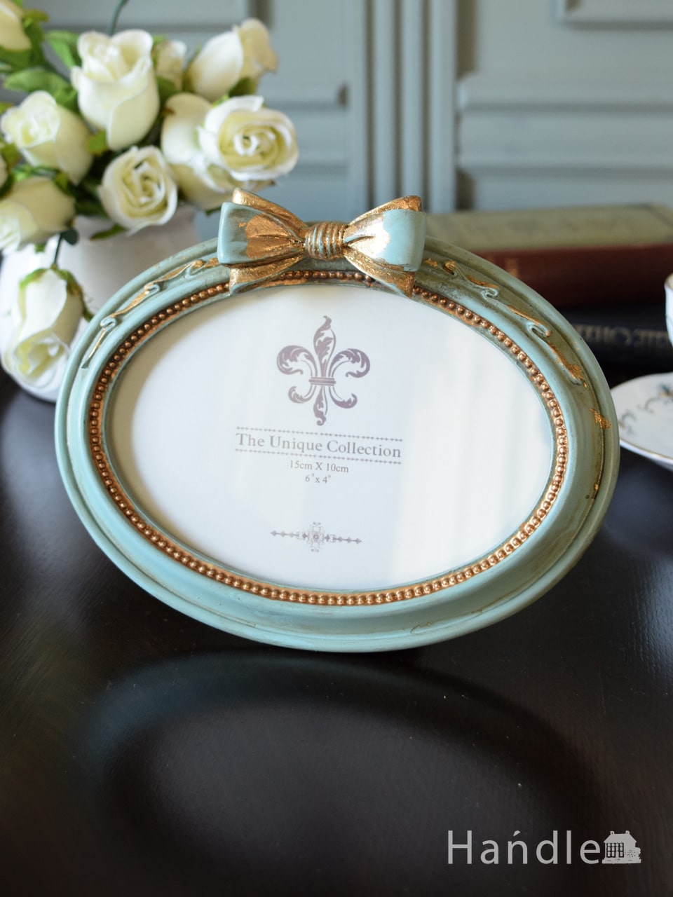 フランスアンティークフレーム素敵な オーバル 額 レア1900年 レース