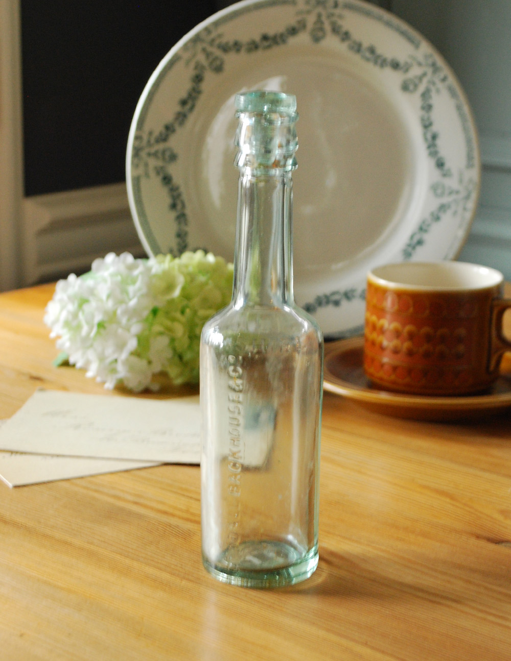 1900年ドイツ製 卓上セット 】 ガラス瓶/調味料ボトル 1900年ドイツ製