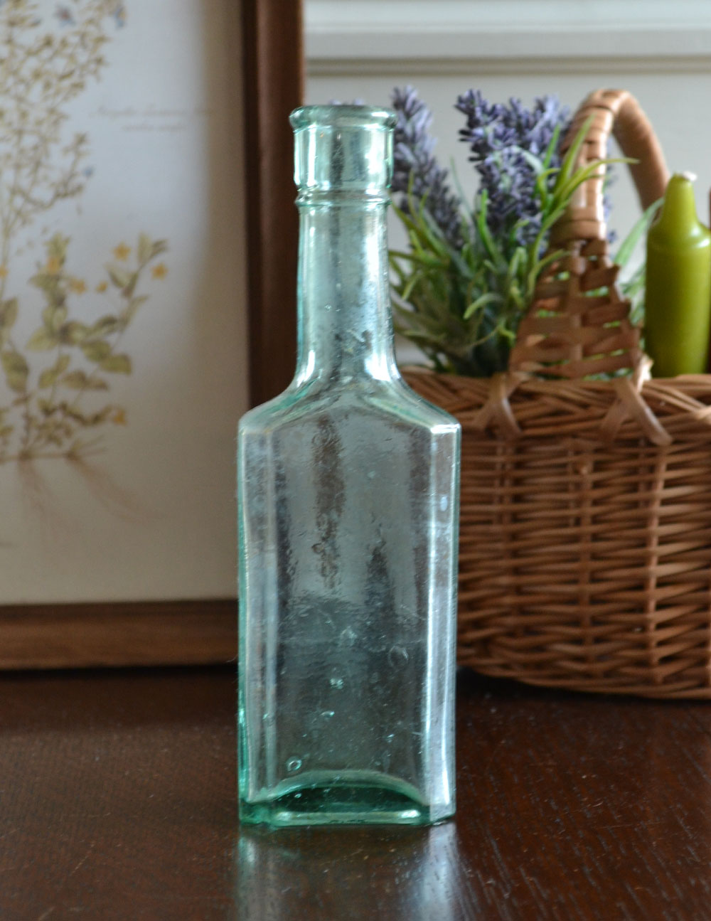 ガラス鉢アンティーク気泡ボトル瓶