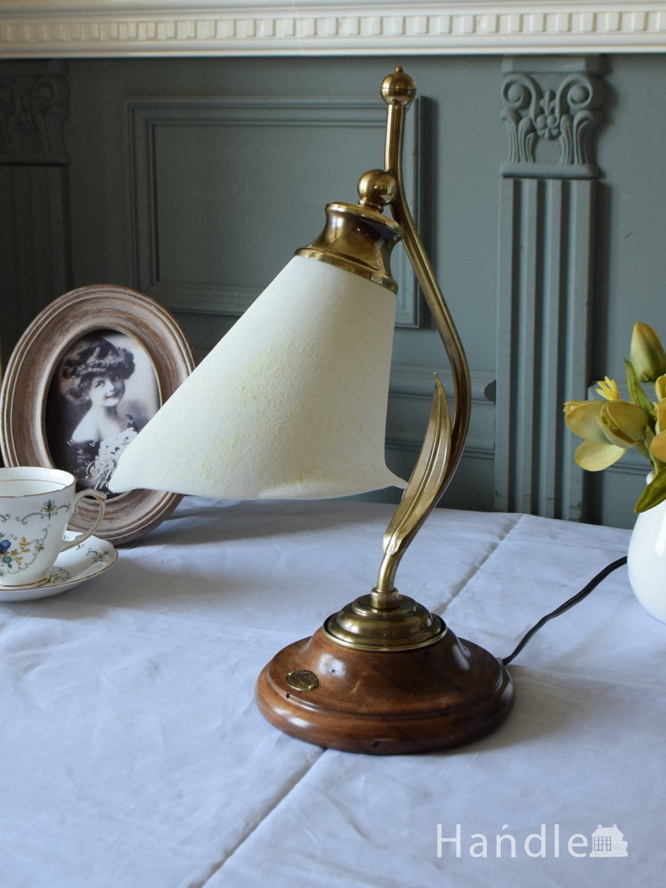 ランプミューラーアールヌーヴォースタンドランプ台は鉄渦巻のデザイン