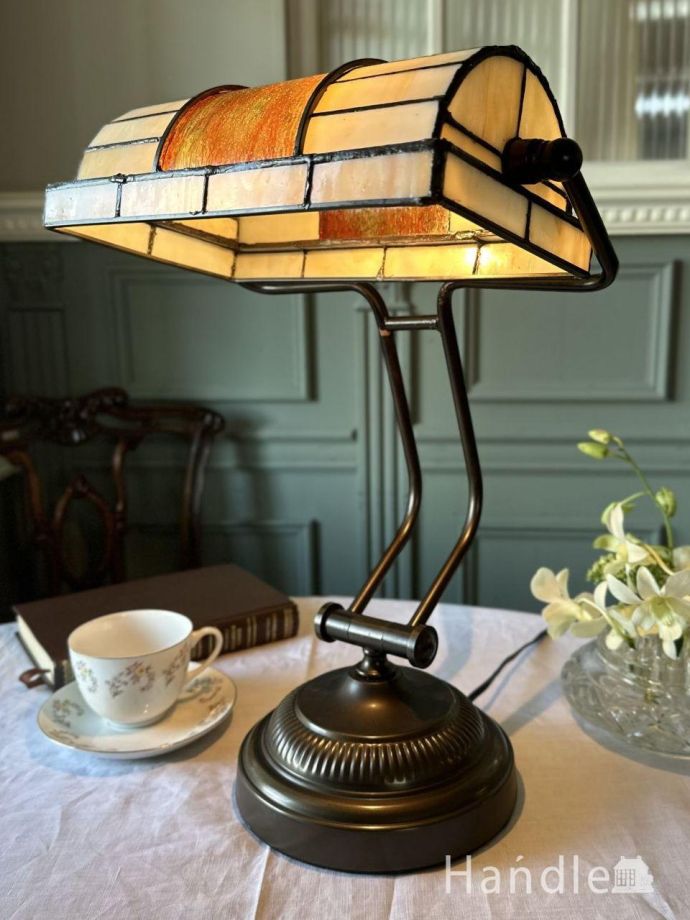 アンティークスタイル ランプ 金属 ガラス