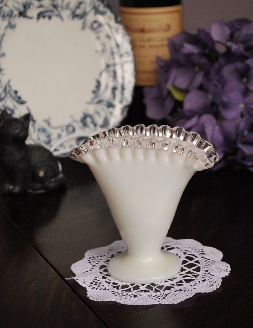 フェントン社 シルバークレストシリーズのフラワーベース(m-1123-z