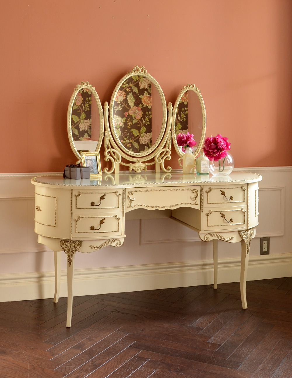 フランスミラードレッサー鏡台ヴィンテージレトロ家具①