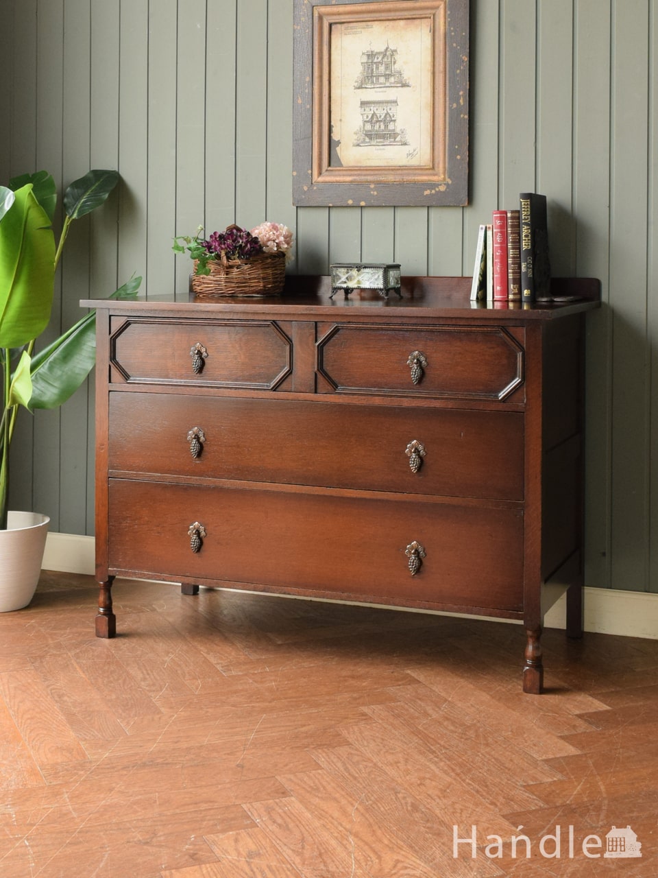 美品 ETHAN ALLEN ワイドチェスト サイドボード 英国 アンティーク IFU