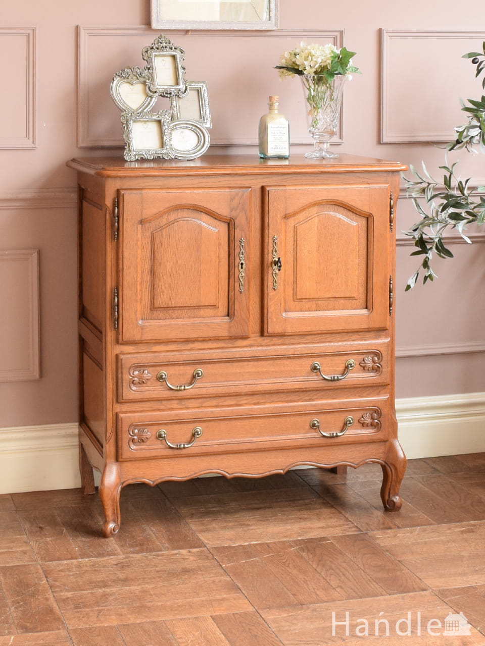 1930年代のアンティーク キャビネット（ホワイト）(d-992-f