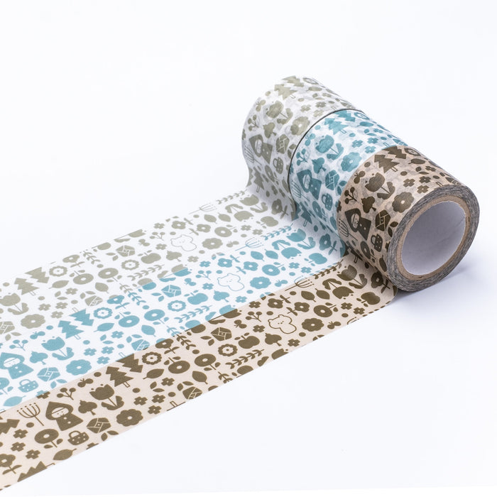 mizutama hana マスキングテープ 30mm アイスブルー | Hachimonjiya