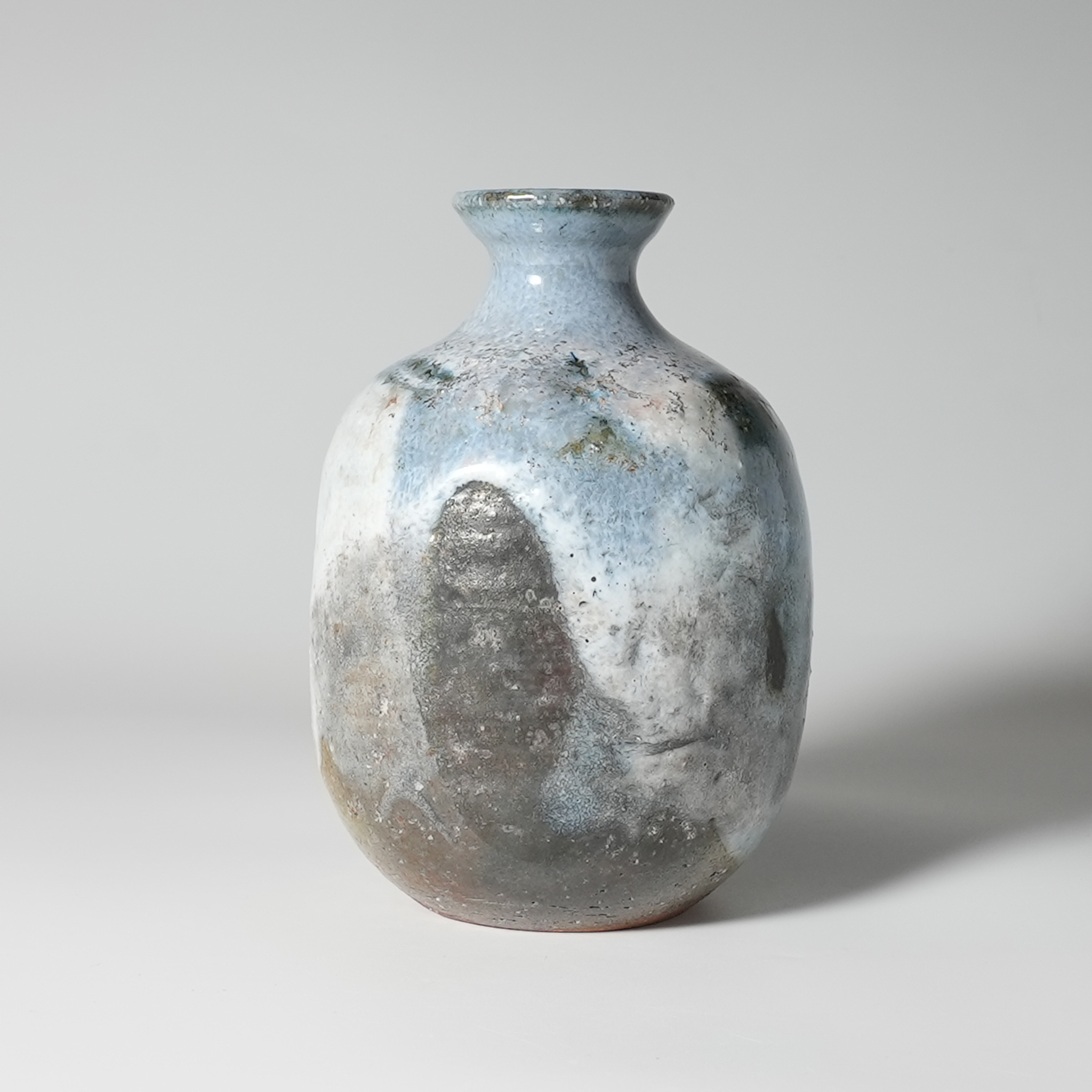 岡田窯8代当主 萩焼 岡田裕 徳利 一輪挿し 山口県県指定無形