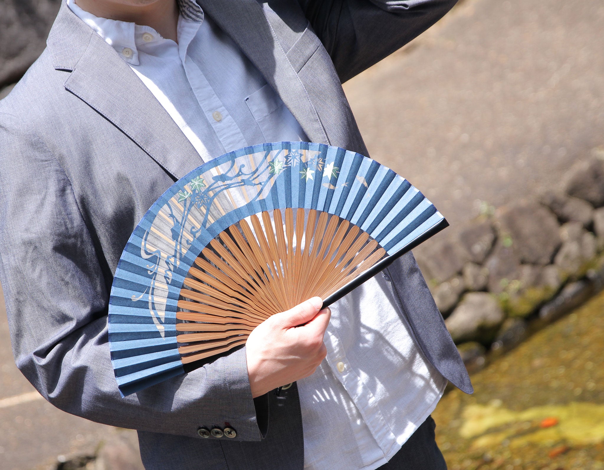 流景 扇子セット（全2種類） – 白竹堂オンラインショップ 瓢扇掛 朱 紫