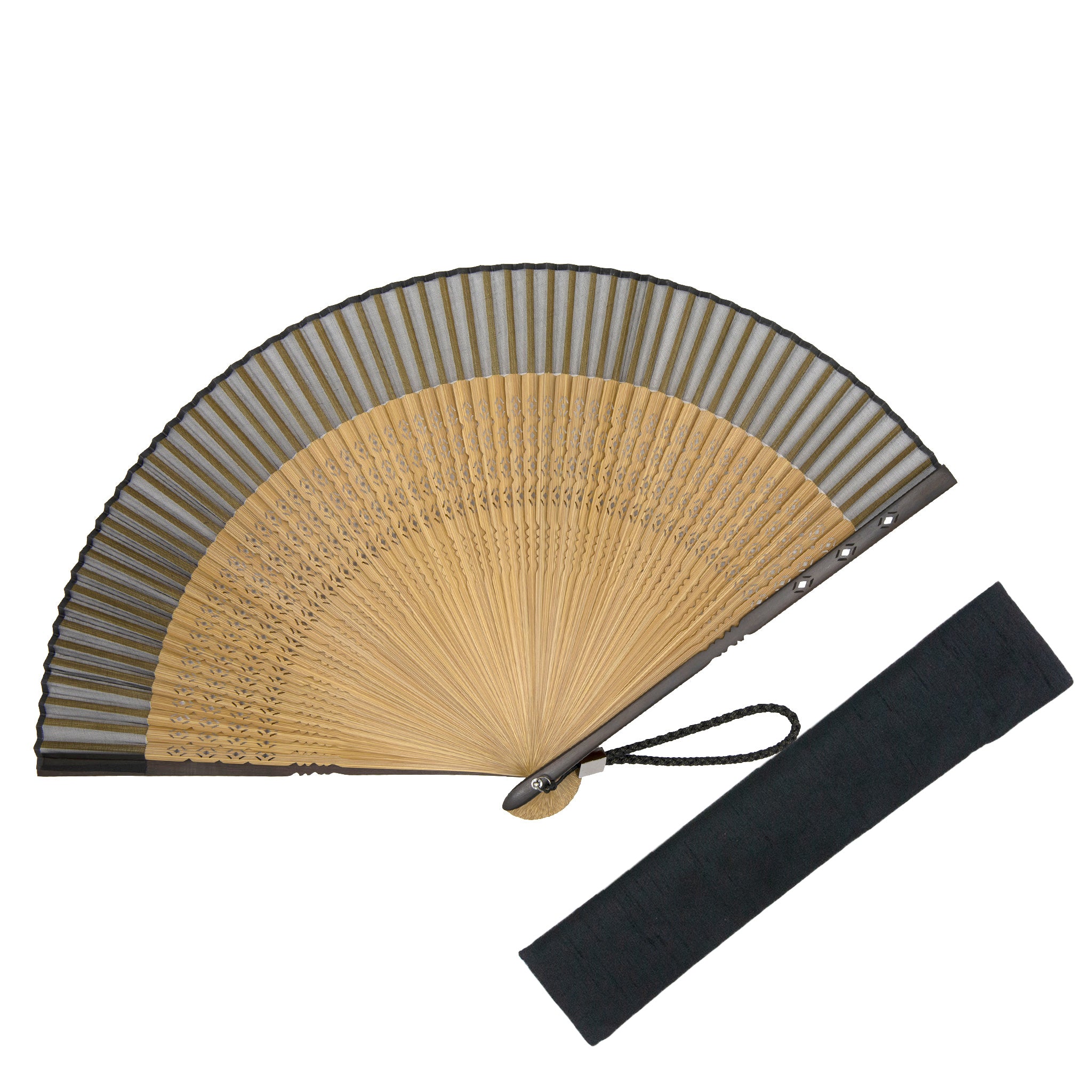 扇子模様の重箱と筆セット 絹扇子 セット | 虎 彫刻 - 扇子司 伊藤常