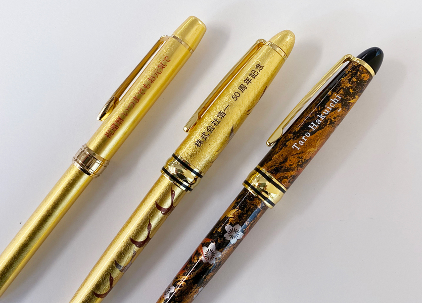 箔一 hakuichi 金箔 金沢箔 金沢 工芸品 クラック ボールペン ブラック