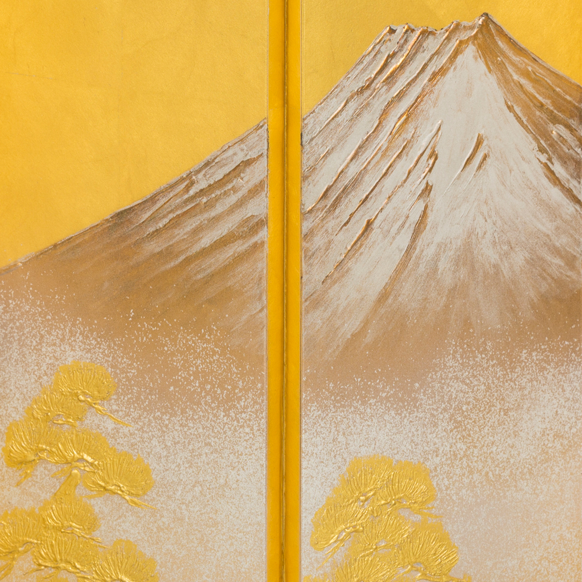 箔一 hakuichi 金箔 金沢箔 金沢 工芸品 四曲小屏風 富士