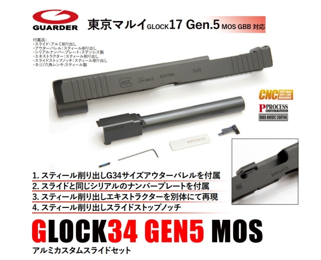 東京マルイ G17 Gen5 ガーダースライド 一式 東京マルイ G17 Gen5