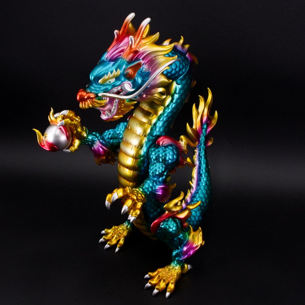 蒼*ウ様 鉄製 龍の置物 50センチビッグサイズ 台付 蒼*