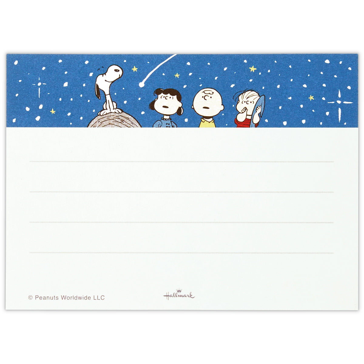 スヌーピー フレーム 仲間と星空【ミニレターセット】 – 日本ホール