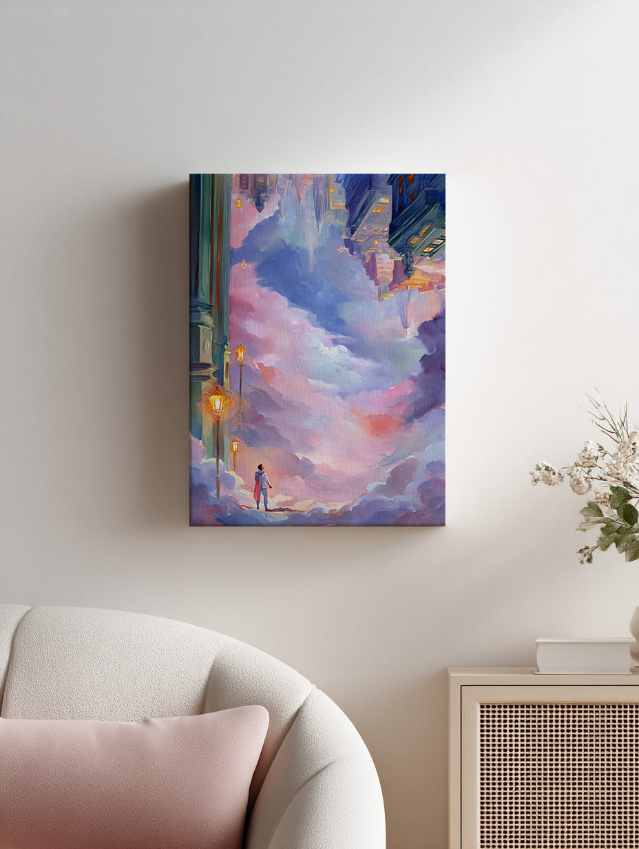 F3号 ァンタジー ピンクの家 絵画 真作掛軸 跡部白鳥 矢祭山の桜