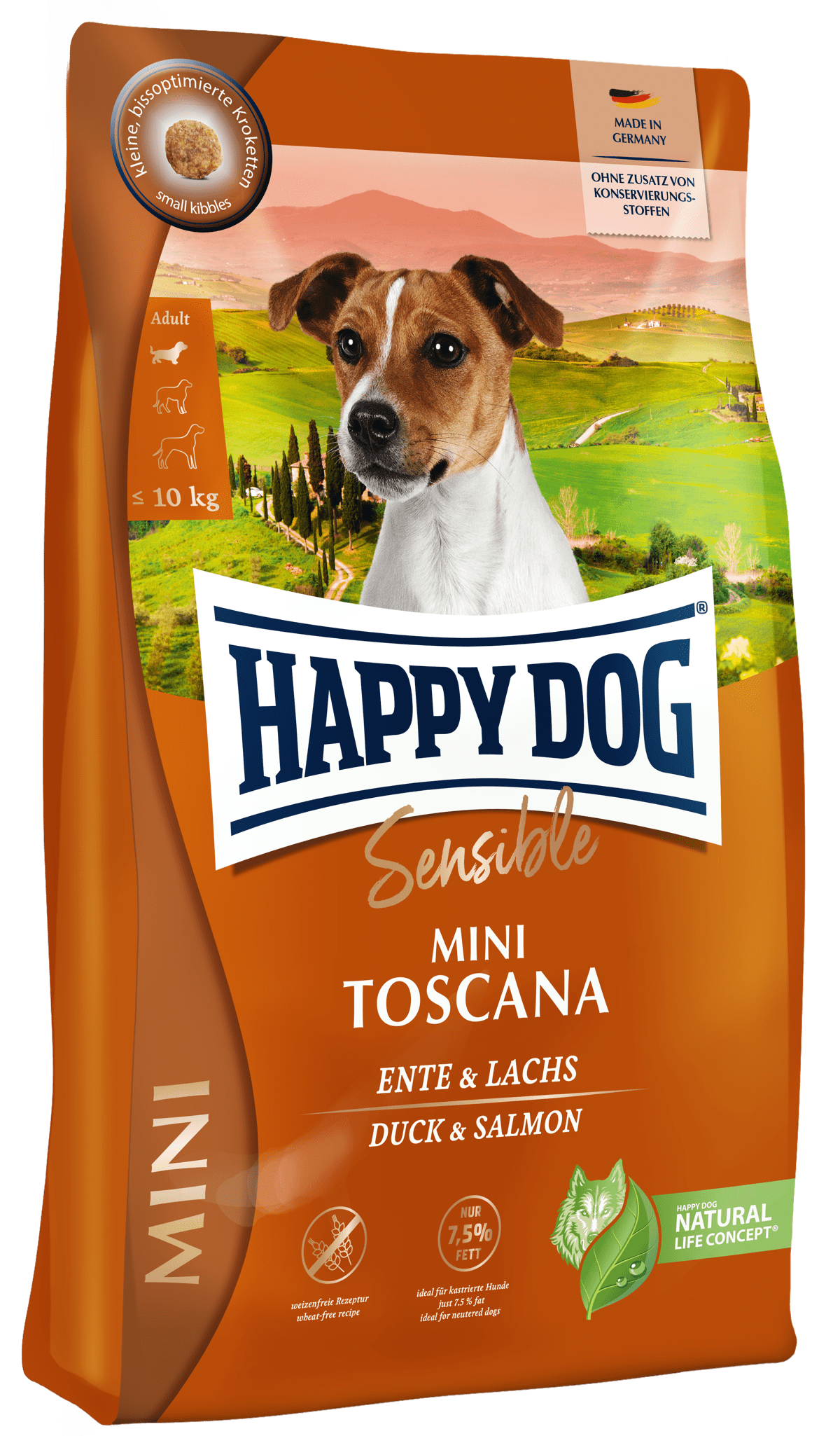ミニ トスカーナ（鴨肉&サーモン） | HAPPY DOG -ドイツ製の無添加