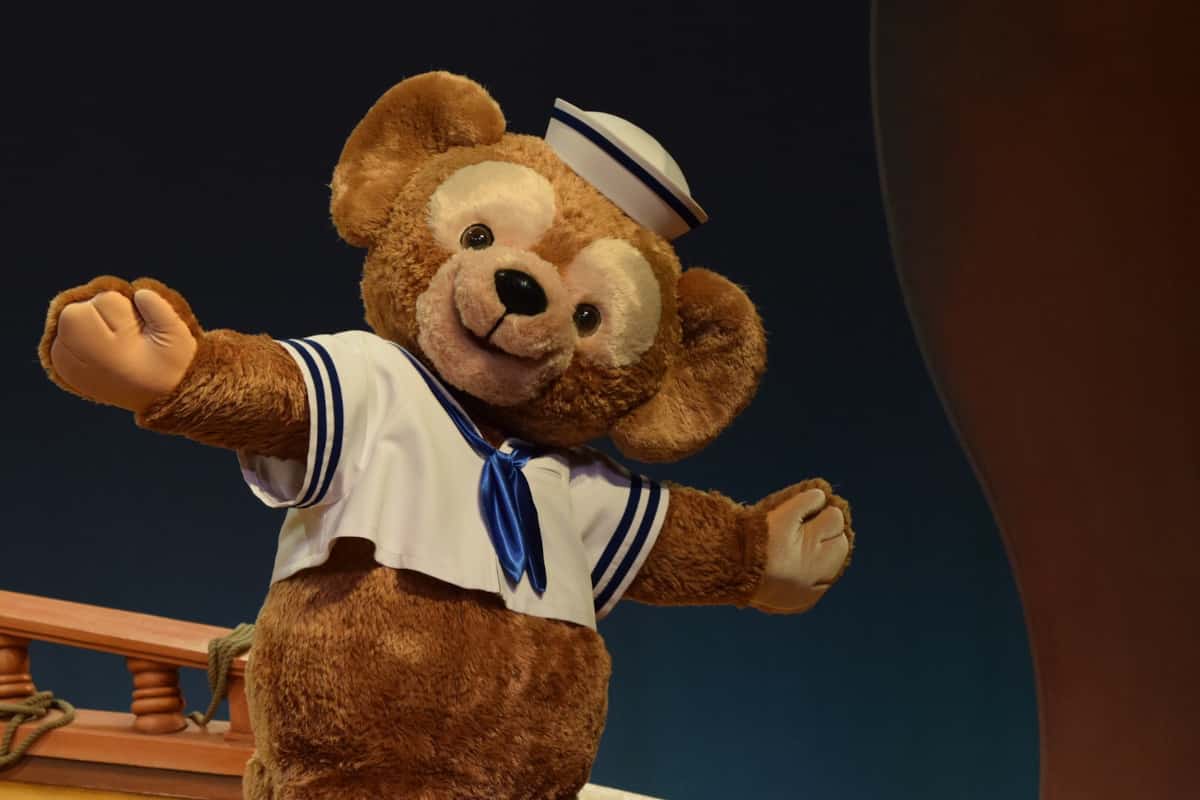 初期 ダッフィー TDS ダッフィー 初期ぬいぐるみ 白タグ ビーズ Disney