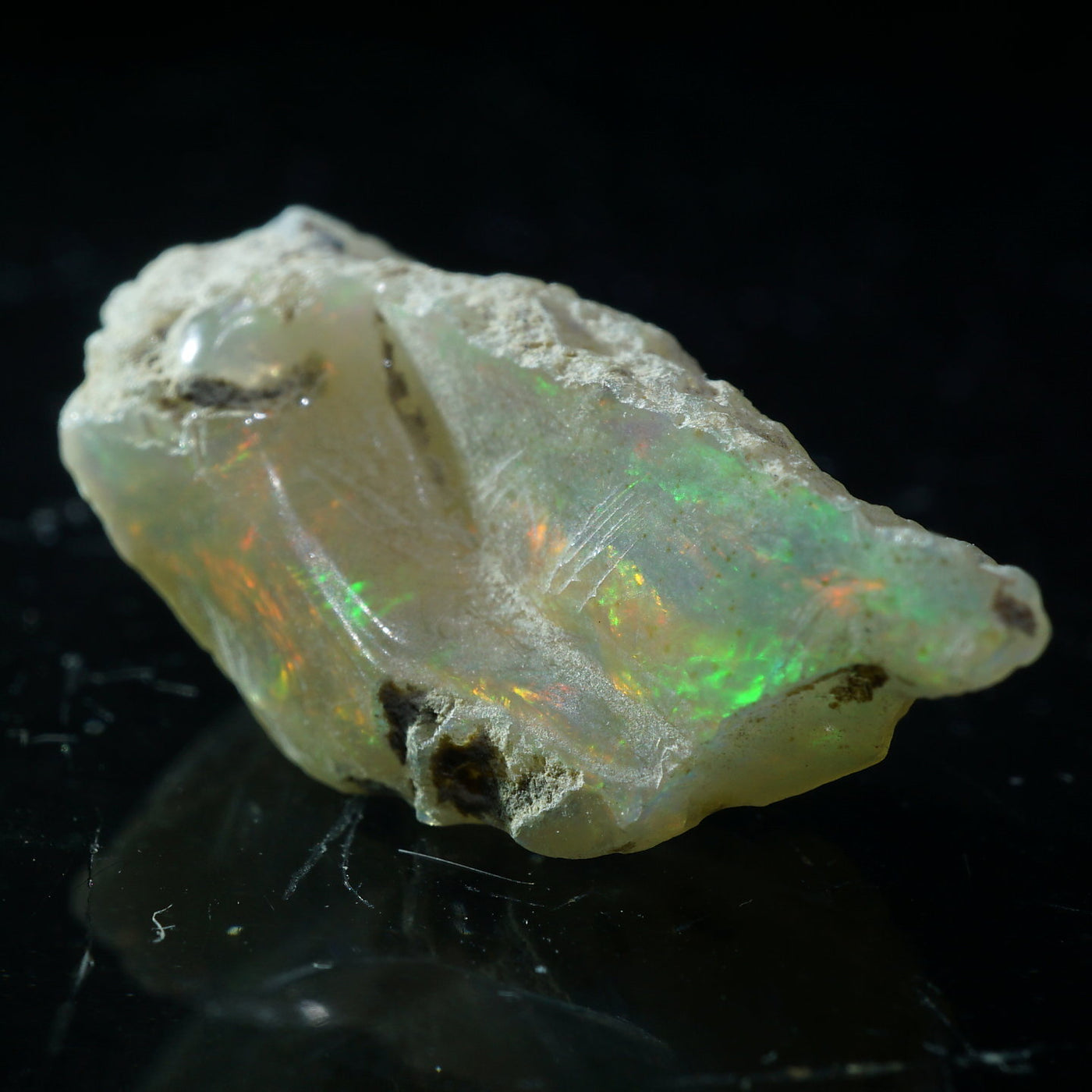 16.5ct】エチオピア オパール 原石 天然石 鉱物 標本 鉱石 ブルー